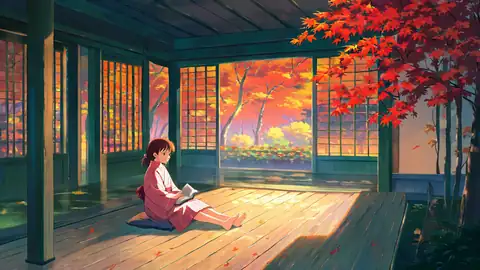 Girl Reading Engawa lofi wallpaper girl reading engawa 0821863809