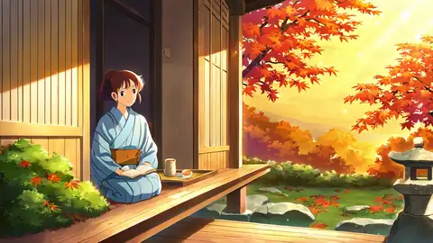 Girl Reading Engawa lofi wallpaper girl reading engawa 0870002331