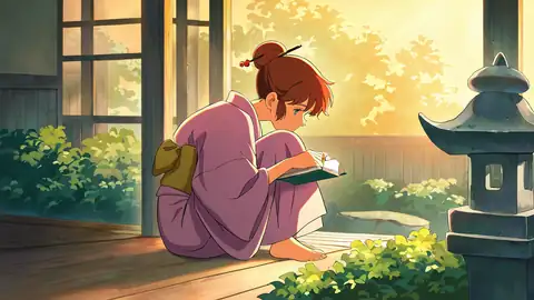 Girl Reading Engawa lofi wallpaper girl reading engawa 1033297175