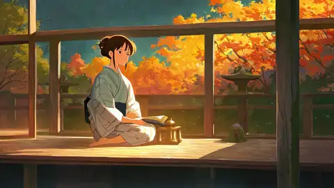 Girl Reading Engawa lofi wallpaper girl reading engawa 1407465960