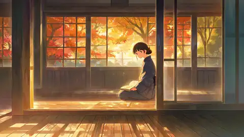 Girl Reading Engawa lofi wallpaper girl reading engawa 1494030290
