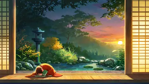 Girl Reading Engawa lofi wallpaper girl reading engawa 1540832718