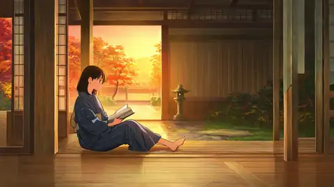 Girl Reading Engawa lofi wallpaper girl reading engawa 2071549426