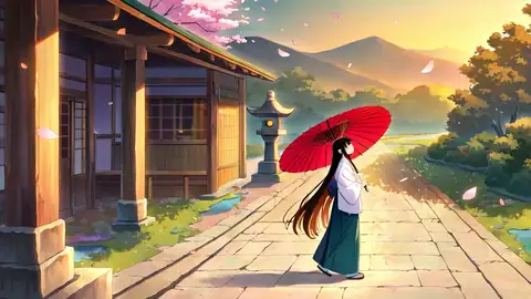 Girl Sakura Umbrella lofi wallpaper girl sakura umbrella 1115326381