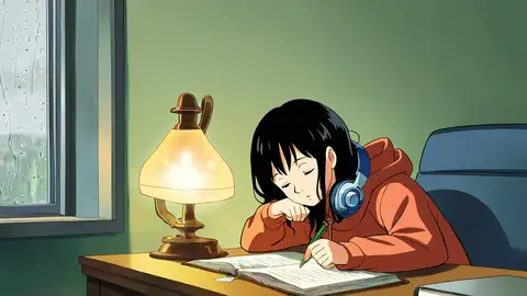 Girl Studying Rainy Window lofi wallpaper girl studying rainy window 0132996707