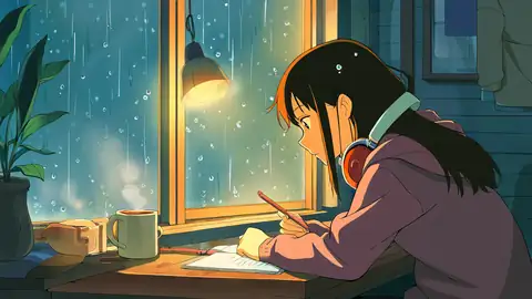 Girl Studying Rainy Window lofi wallpaper girl studying rainy window 1004492869