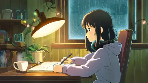 Girl Studying Rainy Window lofi wallpaper girl studying rainy window 1167349418