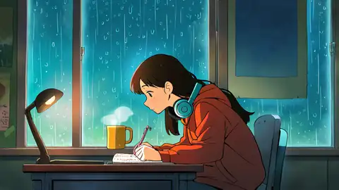 Girl Studying Rainy Window lofi wallpaper girl studying rainy window 1637776748