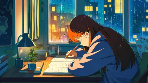Girl Studying Rainy Window lofi wallpaper girl studying rainy window 1888460055