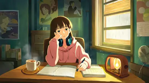 Girl Studying Rainy Window lofi wallpaper girl studying rainy window 2117242998