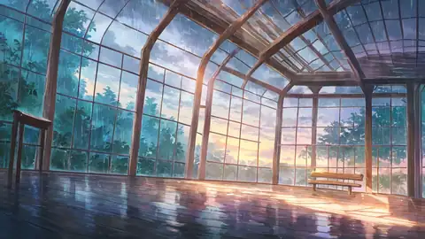 Greenhouse Morning lofi wallpaper greenhouse morning 0076548027