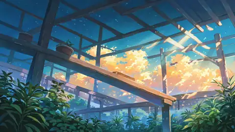 Greenhouse Morning lofi wallpaper greenhouse morning 0526918461