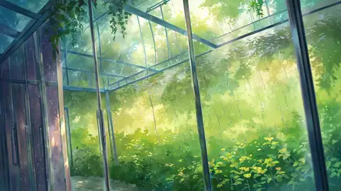 Greenhouse Morning lofi wallpaper greenhouse morning 0991516543