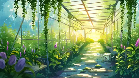 Greenhouse Morning lofi wallpaper greenhouse morning 1586440997
