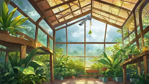 Greenhouse Morning lofi wallpaper greenhouse morning 1715623044