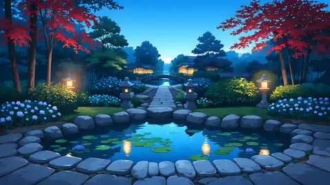 Japanese Garden Koi Pond lofi wallpaper japanese garden koi pond 0993394615