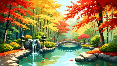 Japanese Garden Koi Pond lofi wallpaper japanese garden koi pond 1423892934