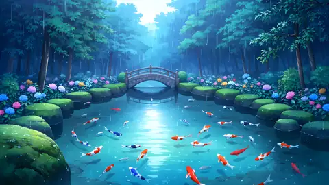 Japanese Garden Koi Pond lofi wallpaper japanese garden koi pond 1927577785