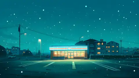 Konbini Night lofi anime wallpaper preview