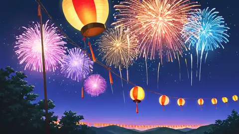 Lantern Festival Night lofi wallpaper lantern festival night 0084789269