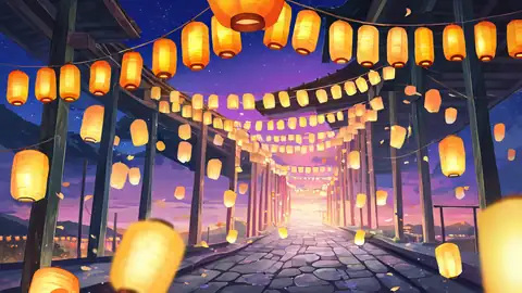 Lantern Festival Night lofi wallpaper lantern festival night 0191880584