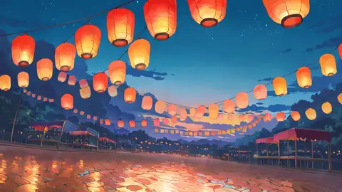 Lantern Festival Night lofi wallpaper lantern festival night 1098938566