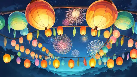 Lantern Festival Night lofi wallpaper lantern festival night 1635463058
