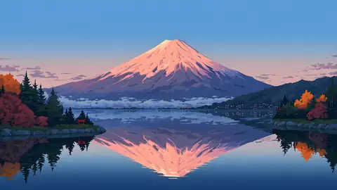 Mount Fuji Lake lofi wallpaper mount fuji lake 0642621884