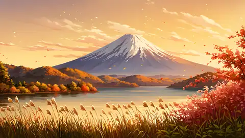 Mount Fuji Lake lofi wallpaper mount fuji lake 0929195307