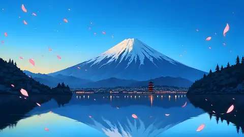 Mount Fuji Lake lofi wallpaper mount fuji lake 1462298568