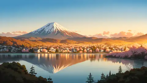 Mount Fuji Lake lofi wallpaper mount fuji lake 1561095530