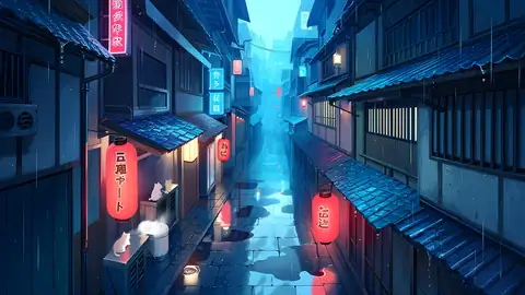 Old Alley Rain lofi wallpaper old alley rain 0452690739