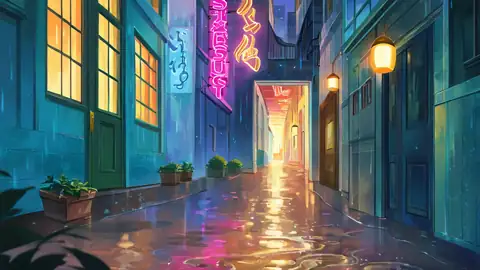 Old Alley Rain lofi wallpaper old alley rain 1476013412