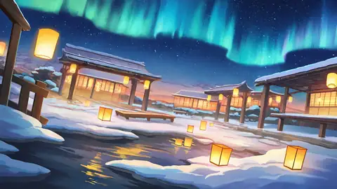 Onsen Winter lofi wallpaper onsen winter 0214507483