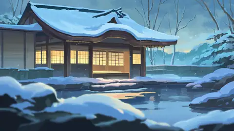 Onsen Winter lofi wallpaper onsen winter 0380329200