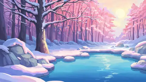 Onsen Winter lofi wallpaper onsen winter 0470666495