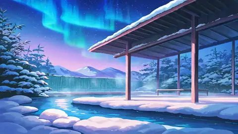 Onsen Winter lofi wallpaper onsen winter 0479427045