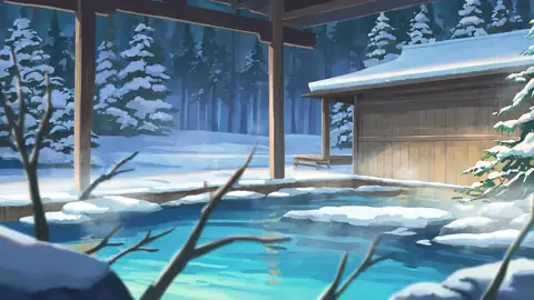 Onsen Winter lofi wallpaper onsen winter 0683382365
