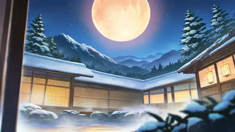 Onsen Winter lofi wallpaper onsen winter 0898257621