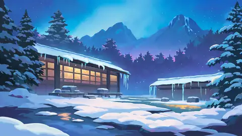 Onsen Winter lofi wallpaper onsen winter 0903759822