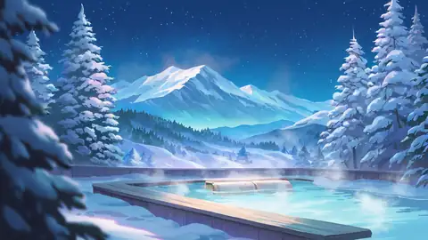 Onsen Winter lofi wallpaper onsen winter 0963525853