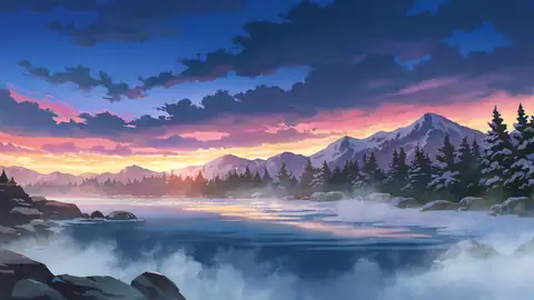 Onsen Winter lofi wallpaper onsen winter 0966674443