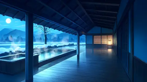 Onsen Winter lofi wallpaper onsen winter 0967808304