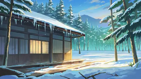 Onsen Winter lofi wallpaper onsen winter 1336021012