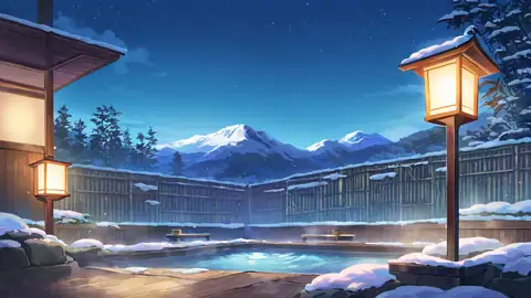 Onsen Winter lofi wallpaper onsen winter 1793484074