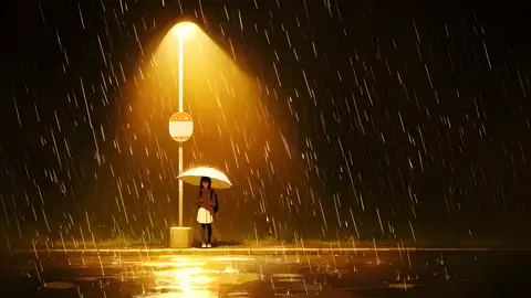 Rainy Bus Stop lofi wallpaper rainy bus stop 0385476008
