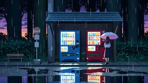 Rainy Bus Stop lofi wallpaper rainy bus stop 1982751750
