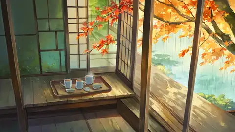 Rainy Porch Engawa lofi wallpaper rainy porch engawa 0093872834