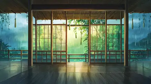 Rainy Porch Engawa lofi wallpaper rainy porch engawa 0215251773