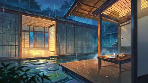 Rainy Porch Engawa lofi wallpaper rainy porch engawa 0284513164